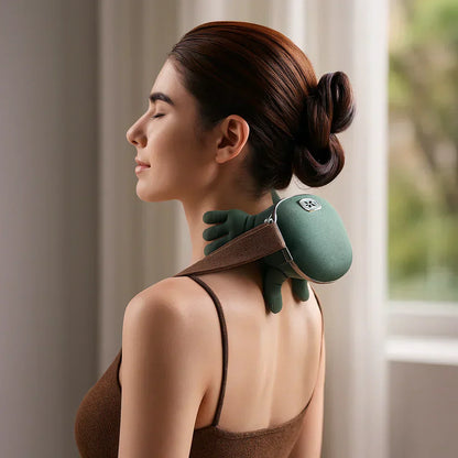 Heated Vibrating Portable Neck Massager Device