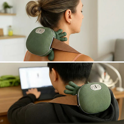 Heated Vibrating Portable Neck Massager Device