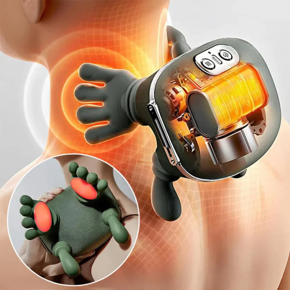 Heated Vibrating Portable Neck Massager Device