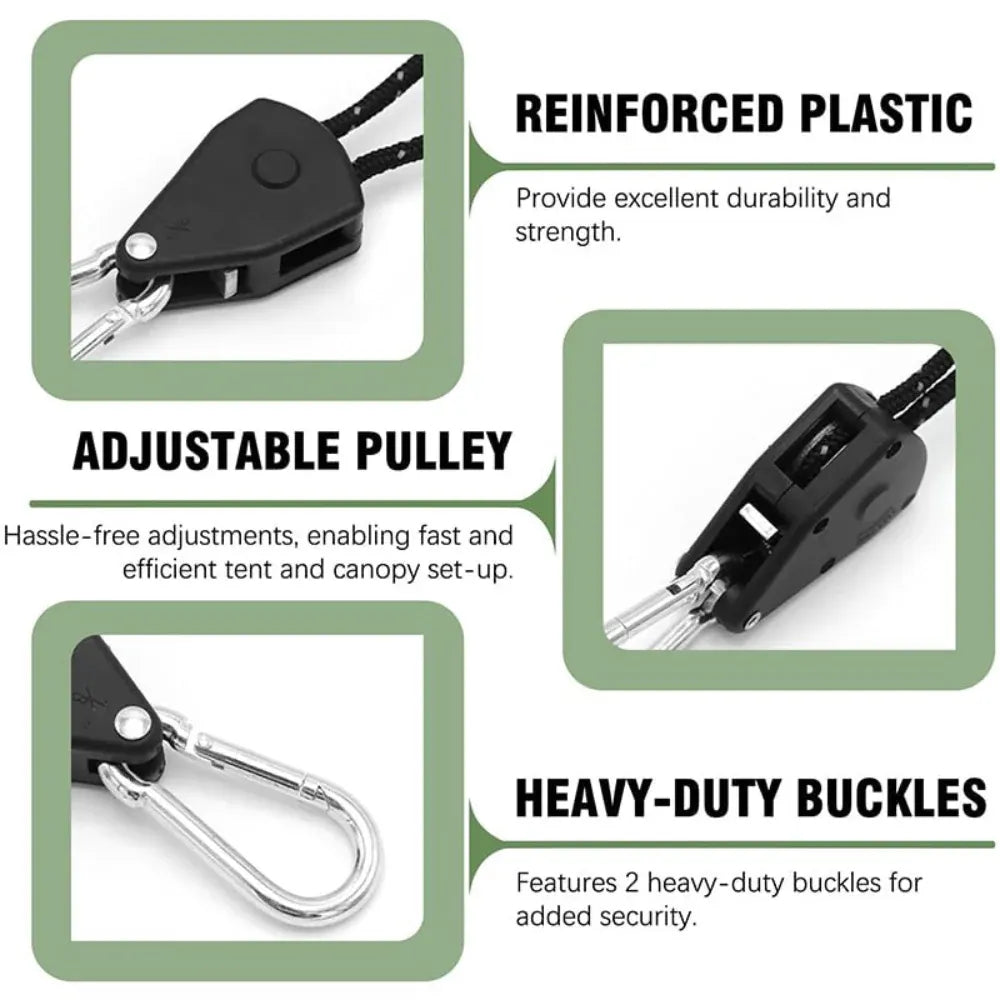 Heavy-Duty Camping Tarp Guy Line Rope for Quick Shelter Setup