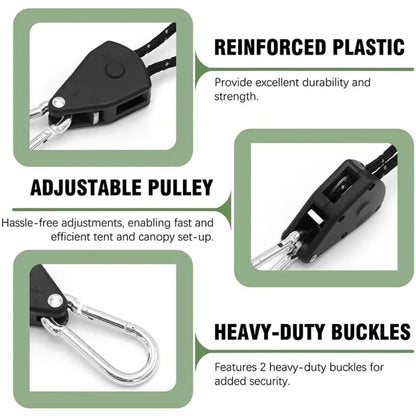 Heavy-Duty Camping Tarp Guy Line Rope for Quick Shelter Setup
