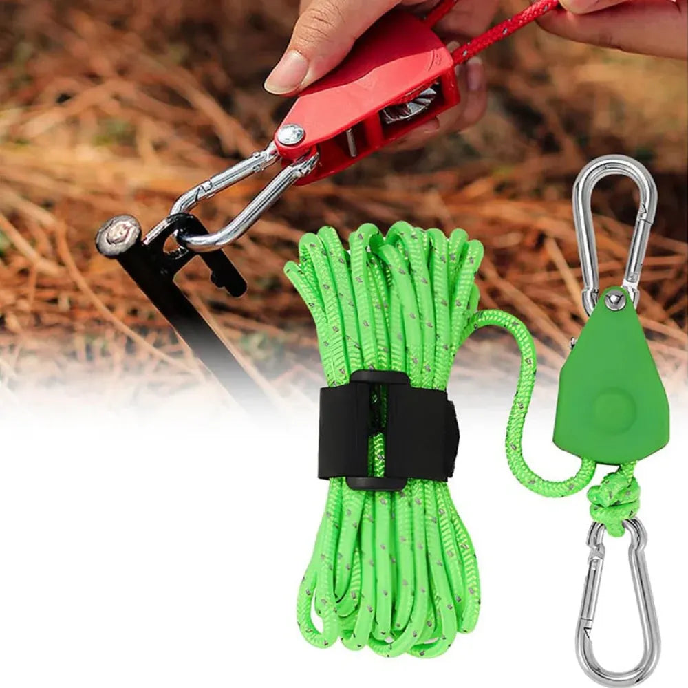 Heavy-Duty Camping Tarp Guy Line Rope for Quick Shelter Setup