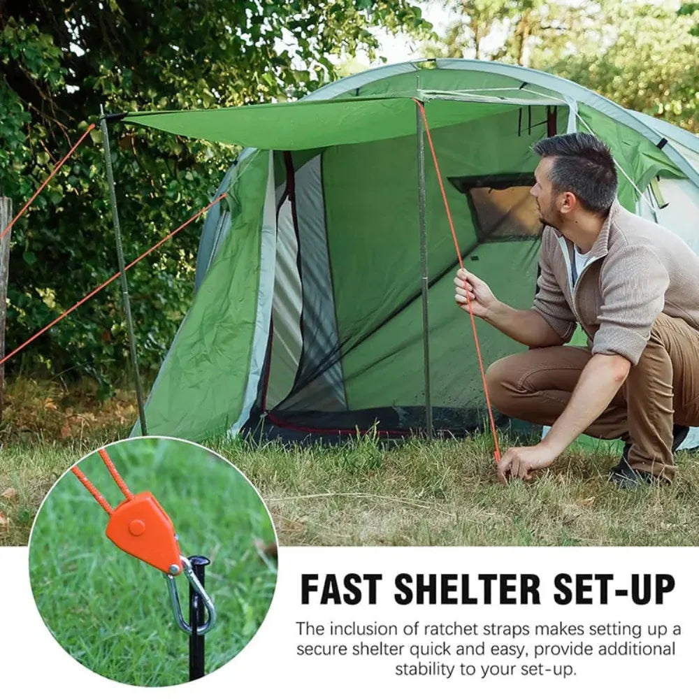 Heavy-Duty Camping Tarp Guy Line Rope for Quick Shelter Setup