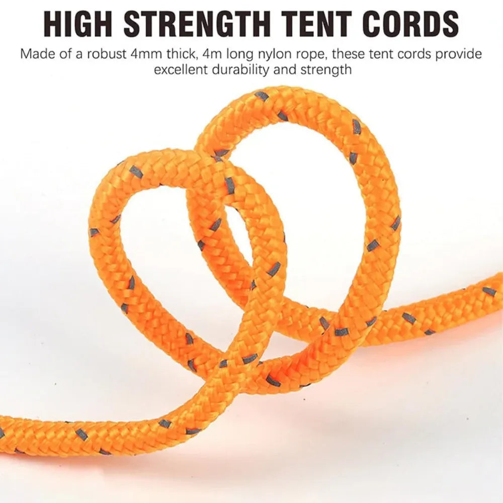 Heavy-Duty Camping Tarp Guy Line Rope for Quick Shelter Setup