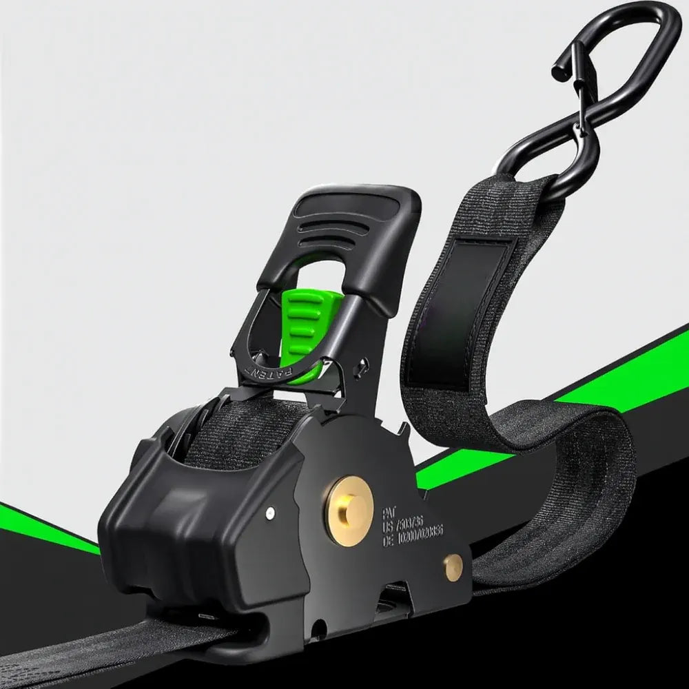 Heavy-Duty Retractable Cargo Tie-Down Straps with Hooks Set