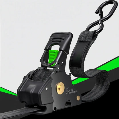 Heavy-Duty Retractable Cargo Tie-Down Straps with Hooks Set