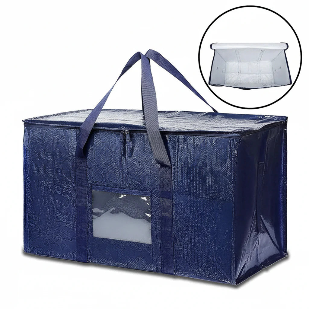 Heavy Duty Waterproof Zippered Storage Bags for Moving & Organization