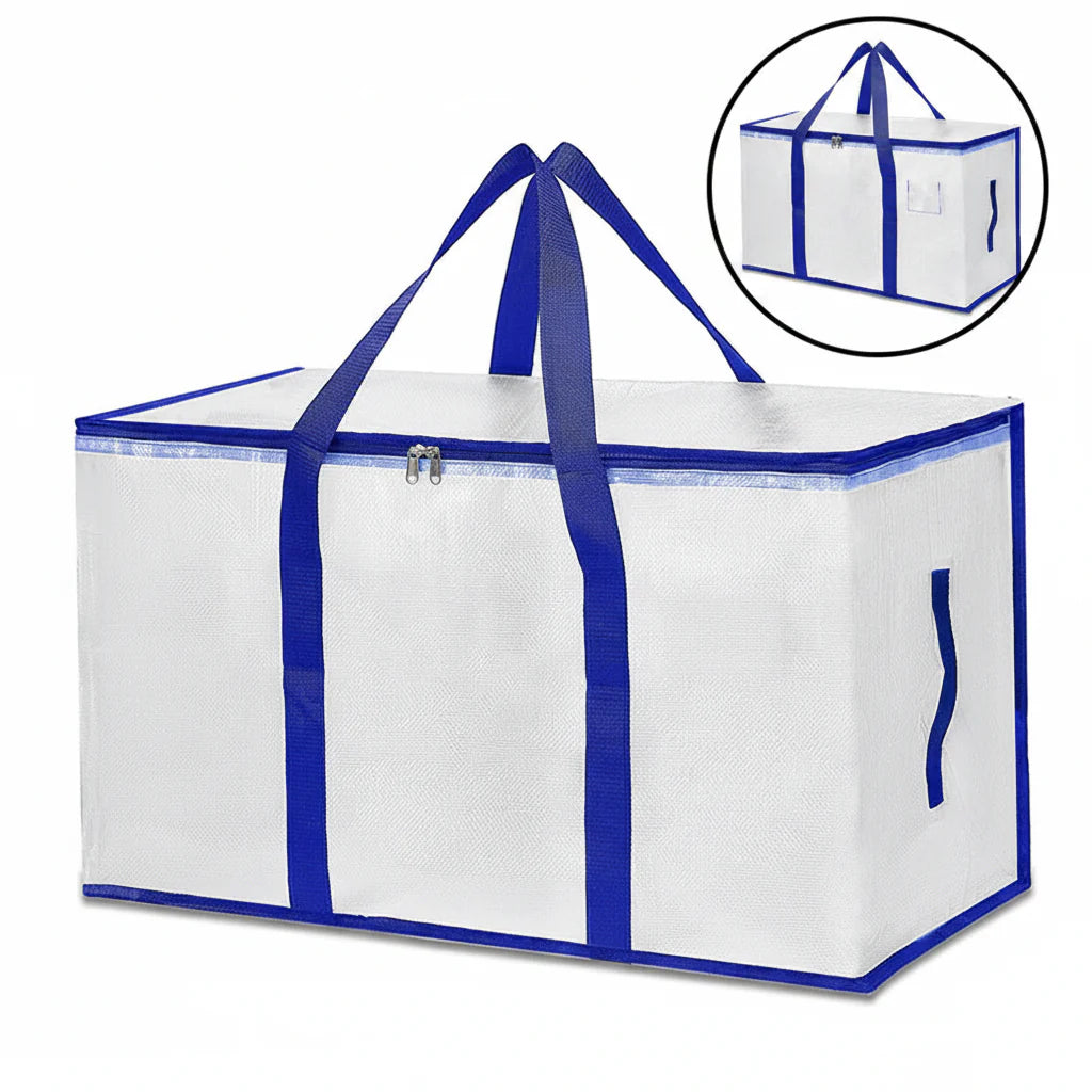 Heavy Duty Waterproof Zippered Storage Bags for Moving & Organization