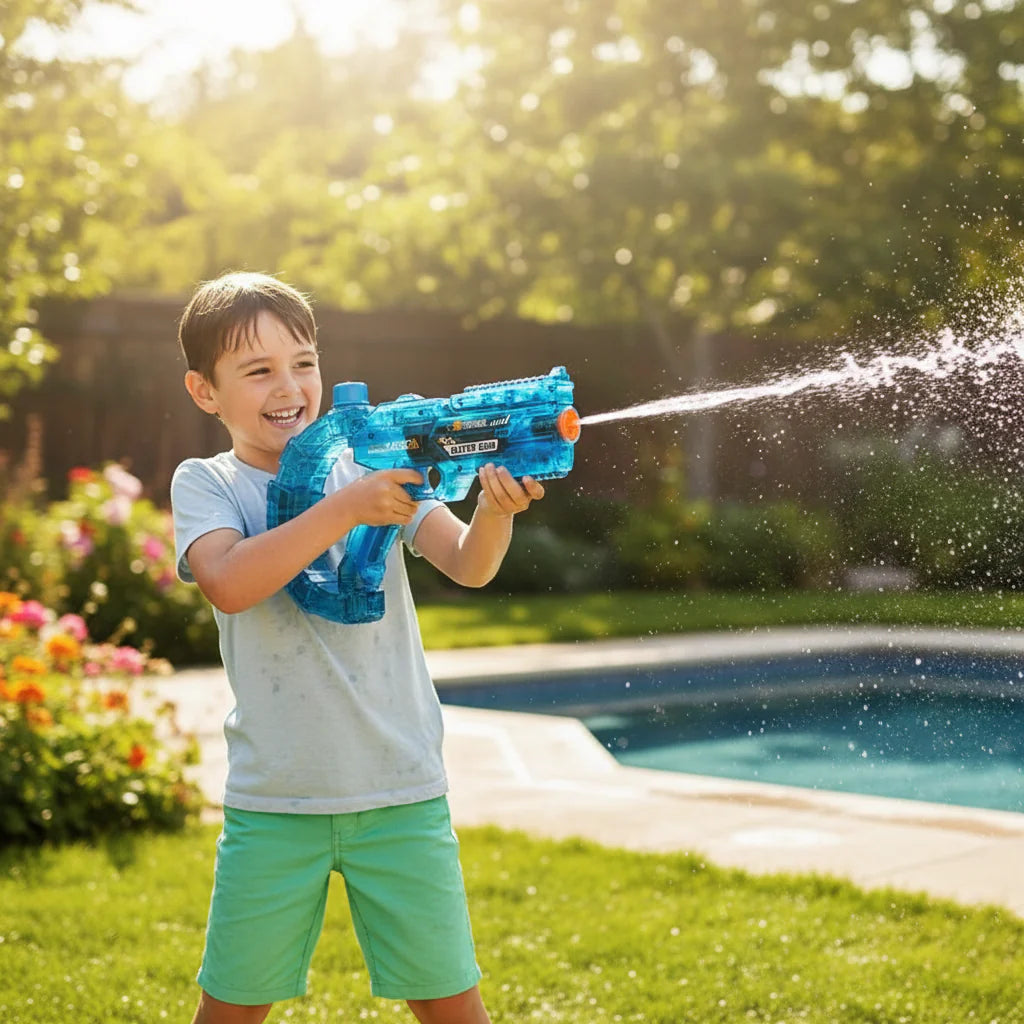 High Capacity Water Blaster Toy for Kids - Outdoor Fun Prank Squirt Gun