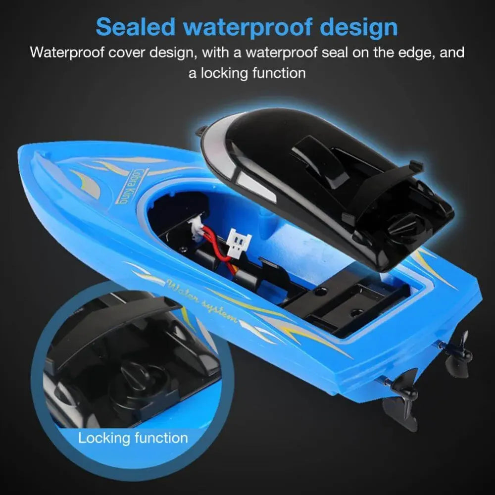 High-Speed RC Boat with Remote Control – Sharp Turning Racing Toy