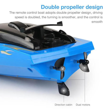 High-Speed RC Boat with Remote Control – Sharp Turning Racing Toy