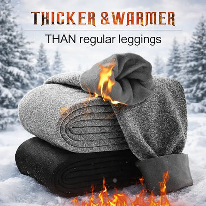High-Waisted Fleece-Lined Leggings with Pockets for Winter Workouts