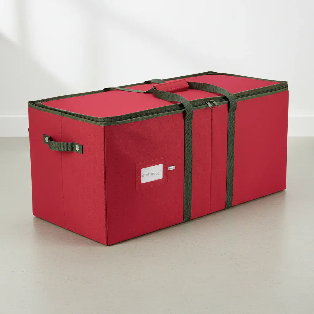 Holiday Decoration Storage Box with Ornament Dividers
