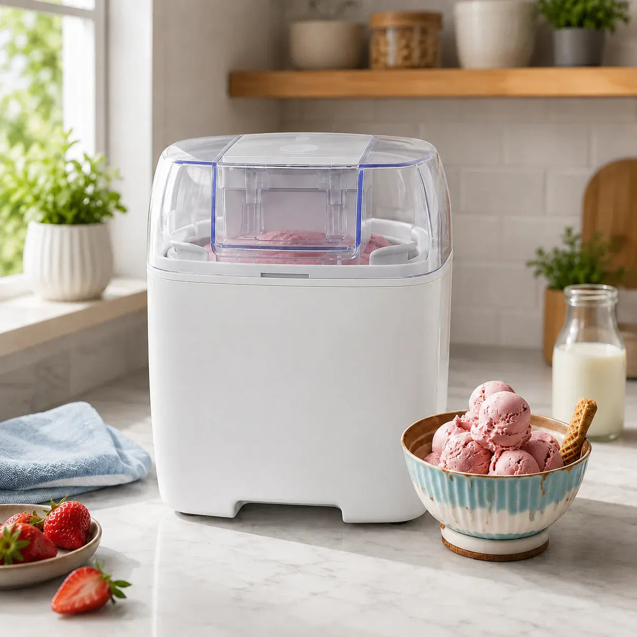Homemade Frozen Dessert Bowl Ice Cream Maker Machine