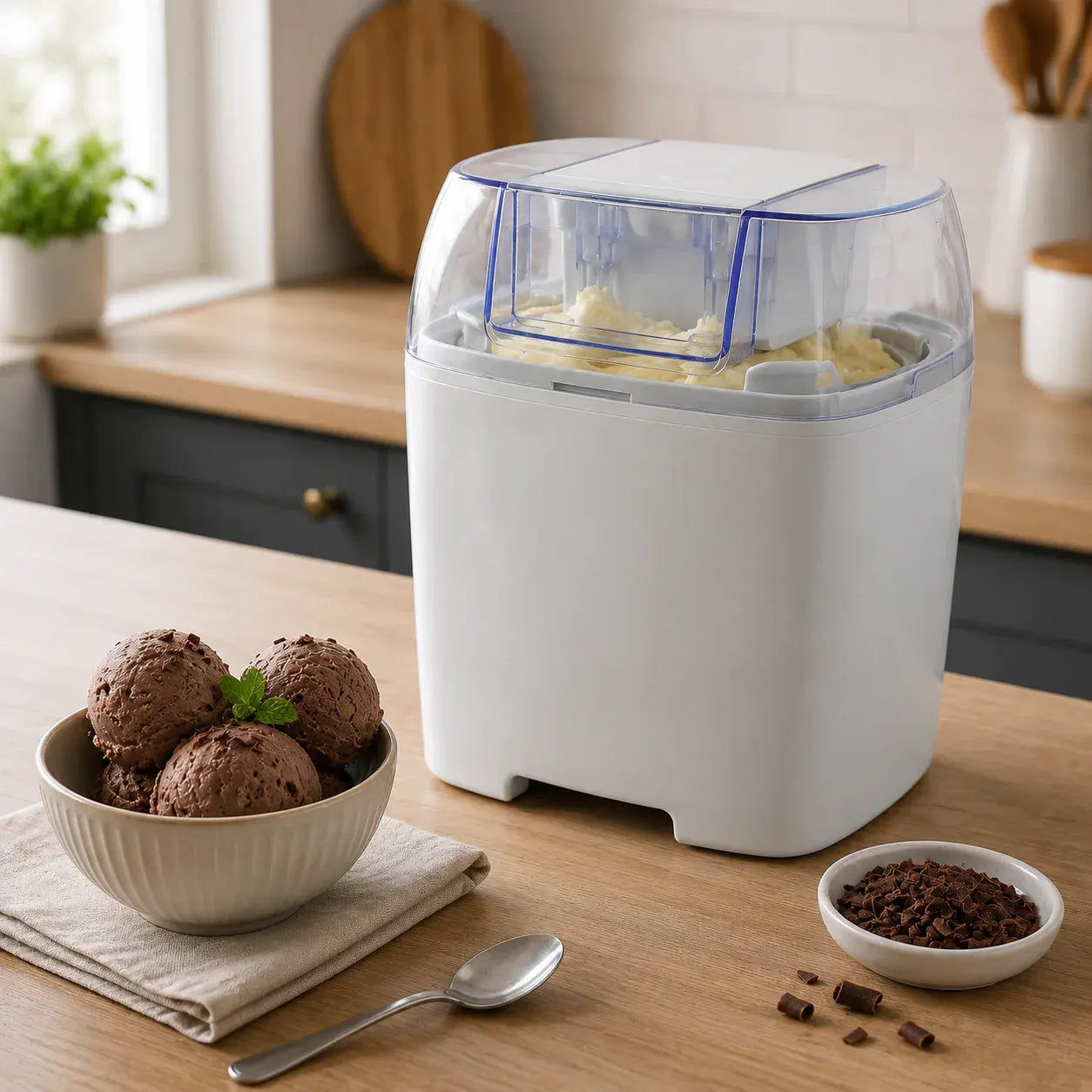 Homemade Frozen Dessert Bowl Ice Cream Maker Machine