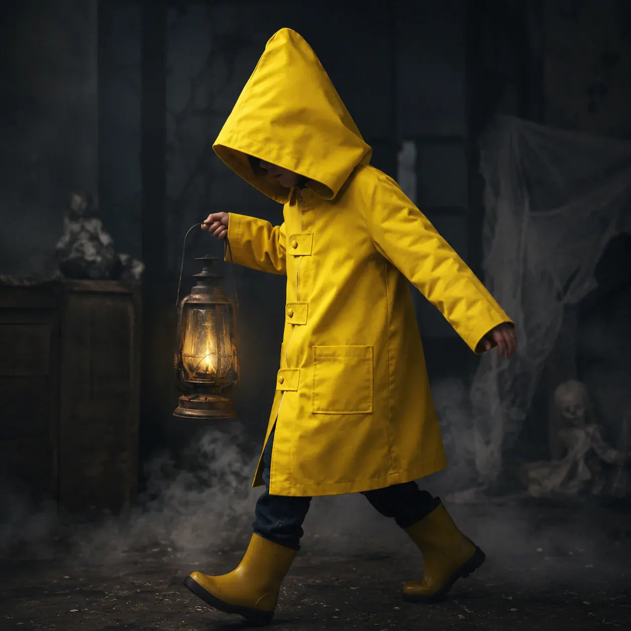 Hooded Cosplay Raincoat Jacket for Halloween Costume Party