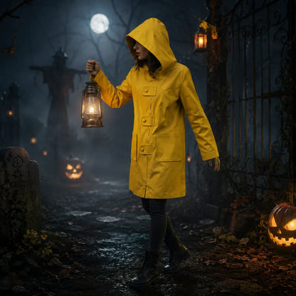 Hooded Cosplay Raincoat Jacket for Halloween Costume Party
