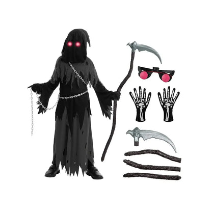Hooded Grim Reaper Robe Halloween Costume Set