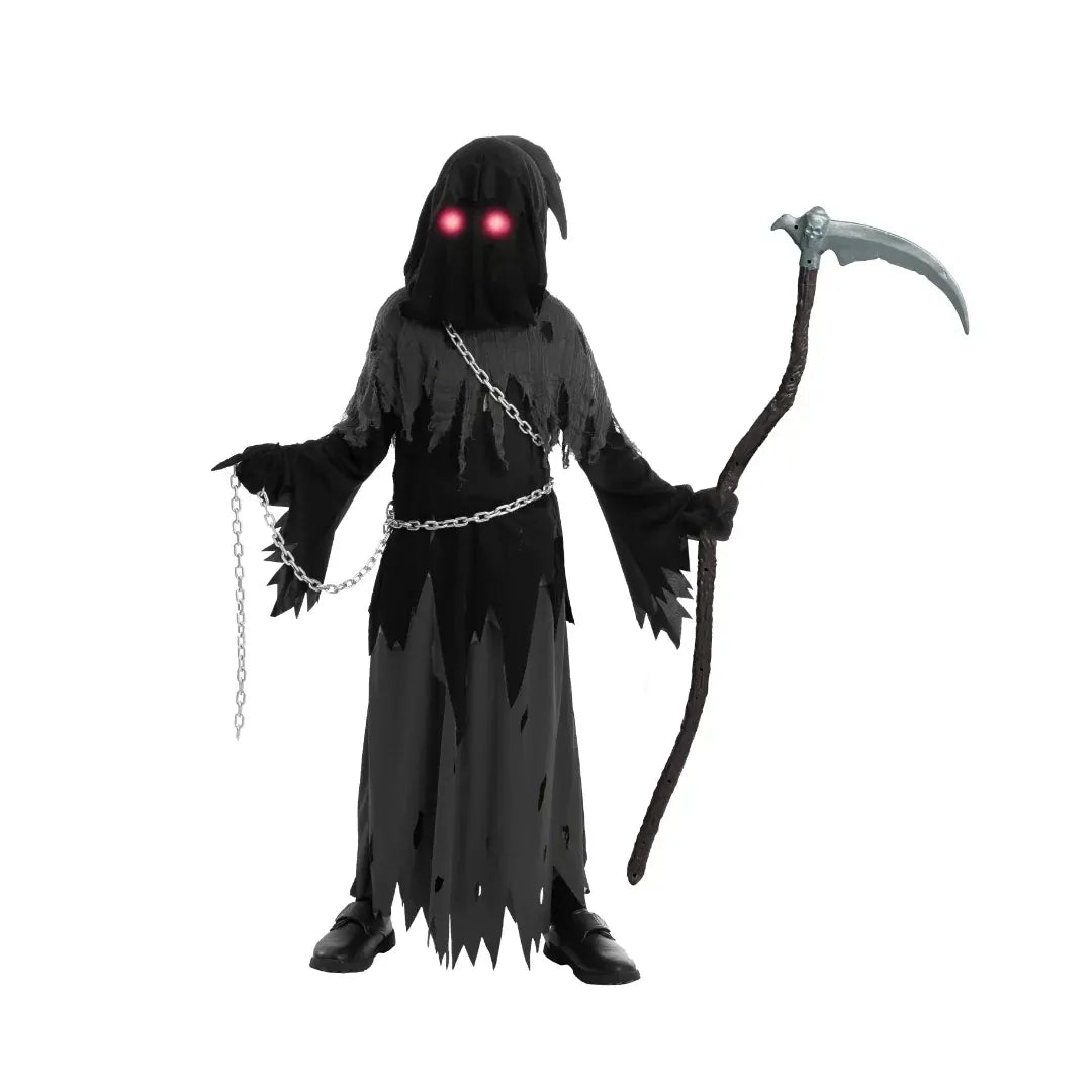 Hooded Grim Reaper Robe Halloween Costume Set