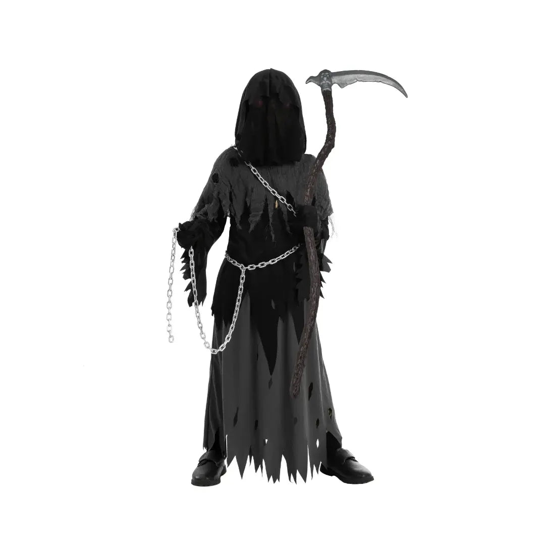 Hooded Grim Reaper Robe Halloween Costume Set