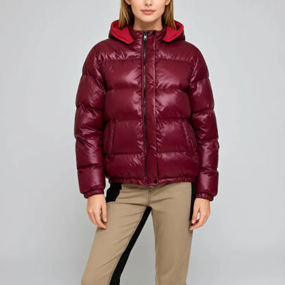Hooded Insulated Puffer Coat for Women - Winter Outerwear