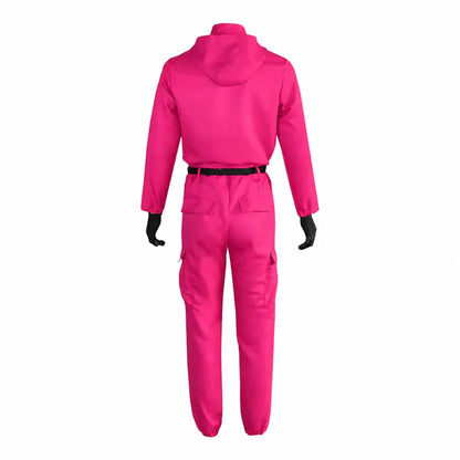 Hooded Jumpsuit & Mask Halloween Costume Outfit Set