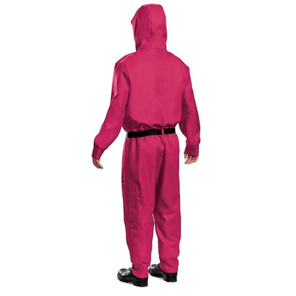 Hooded Jumpsuit & Mask Halloween Costume Outfit Set