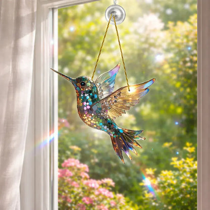 Hummingbird Suncatcher Hanging Window Wall Art Decoration