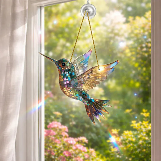 Hummingbird Suncatcher Hanging Window Wall Art Decoration