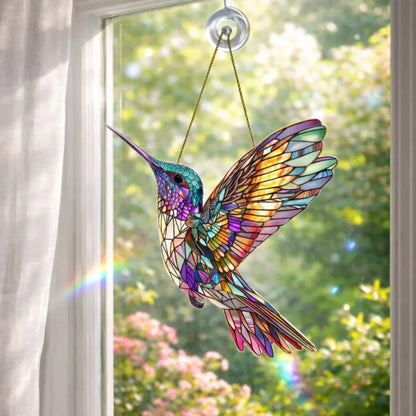 Hummingbird Suncatcher Hanging Window Wall Art Decoration