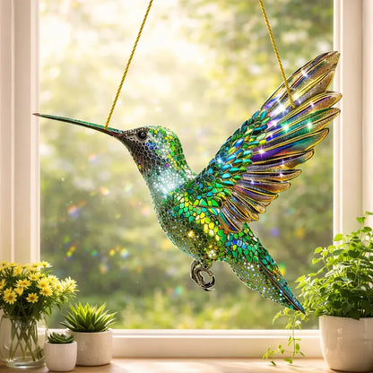Hummingbird Suncatcher Hanging Window Wall Art Decoration