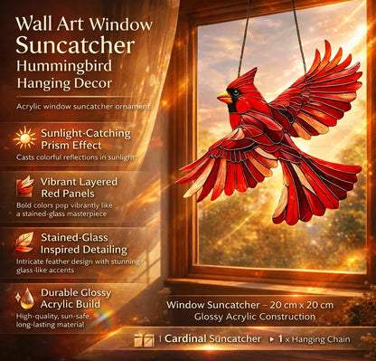 Hummingbird Suncatcher Hanging Window Wall Art Decoration