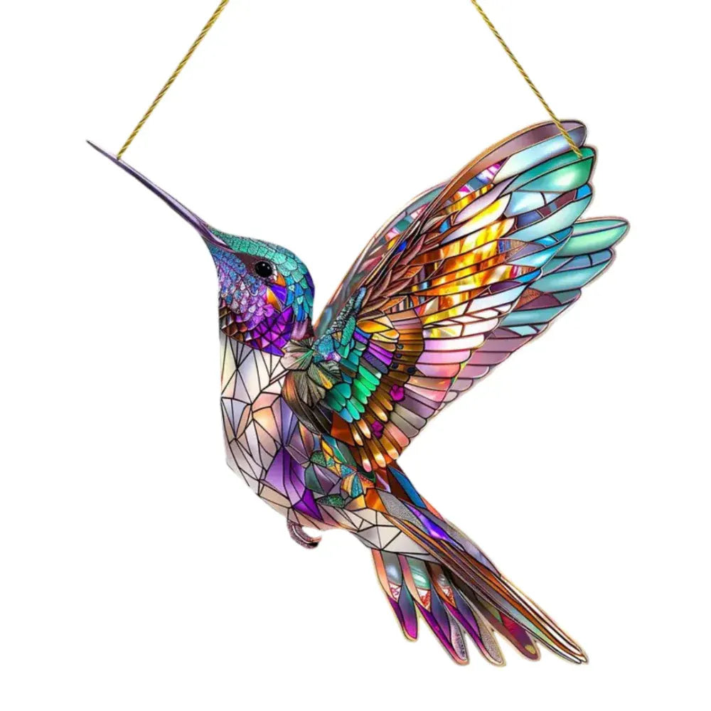 Hummingbird Suncatcher Hanging Window Wall Art Decoration