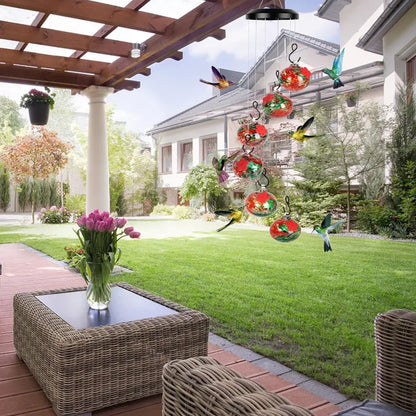 Hummingbird Wind Chime Garden Feeder Decoration