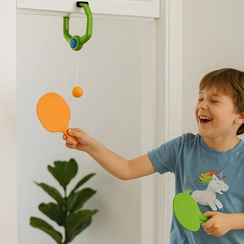 Indoor/Outdoor Doorway Ping Pong Game Set for Kids