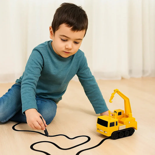 Inductive Toy Car Line-Tracking Drawing Play Set