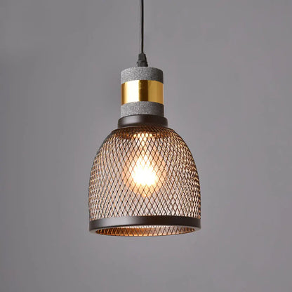 Industrial Concrete Pendant Light with LED Hanging Fixture