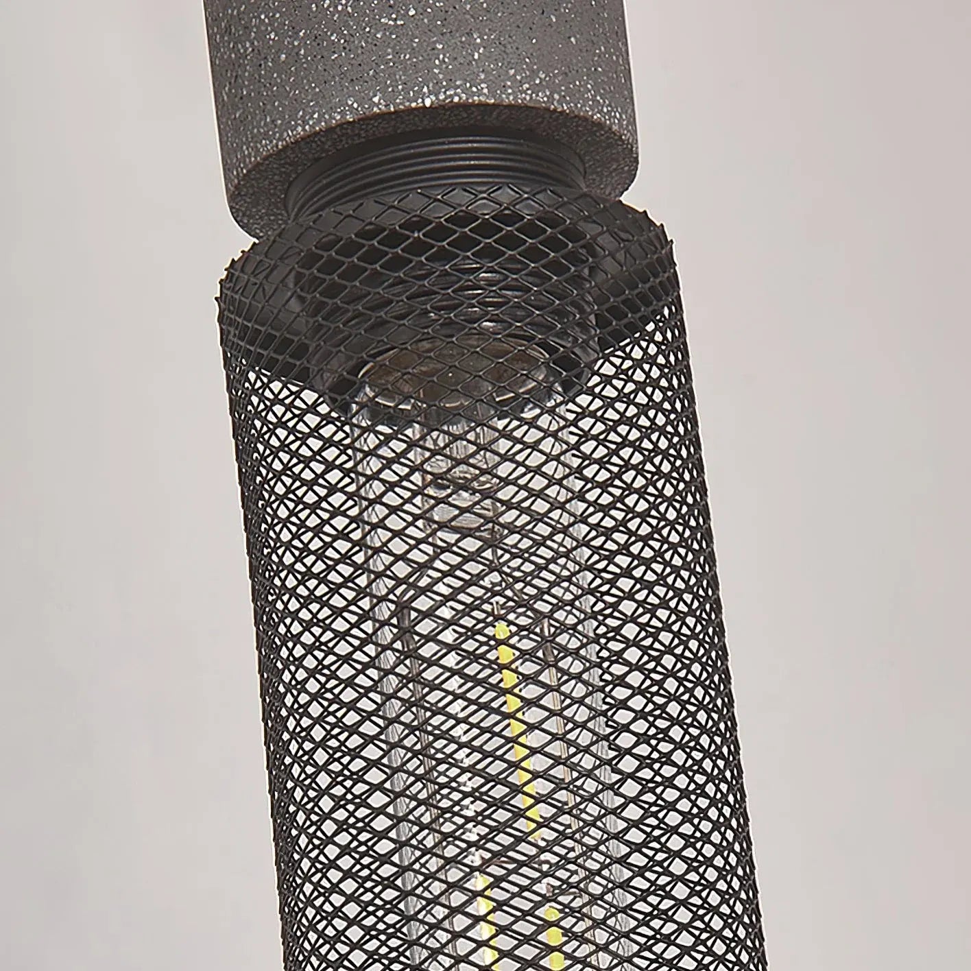 Industrial Concrete Pendant Light with LED Hanging Fixture