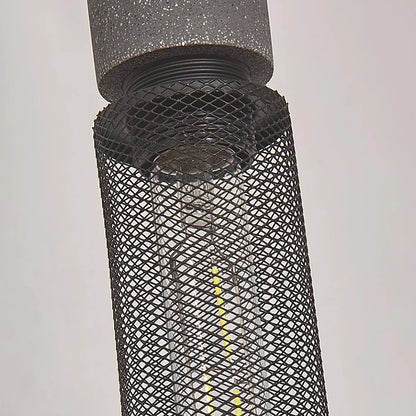 Industrial Concrete Pendant Light with LED Hanging Fixture
