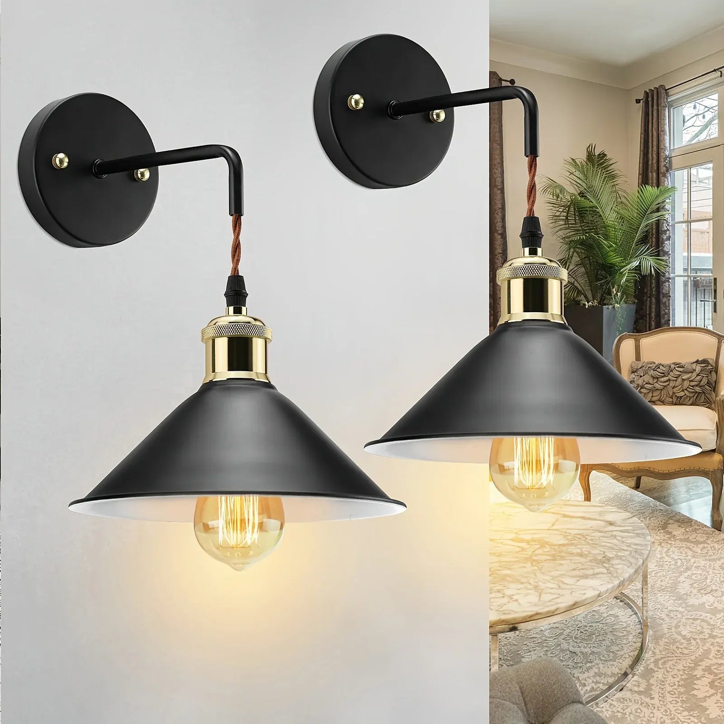 Industrial Oil-Rubbed Metal Wall Sconce Light Fixture