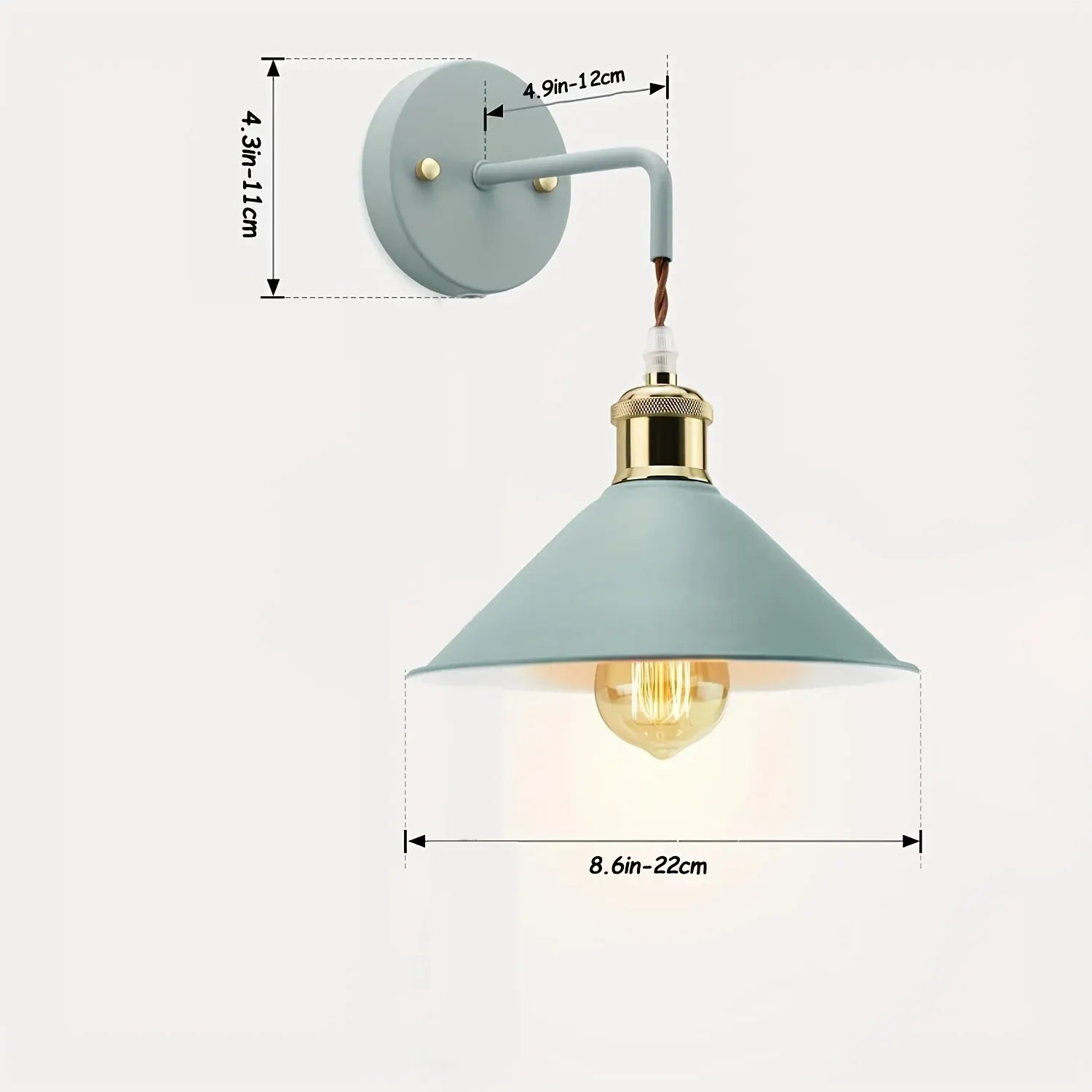 Industrial Oil-Rubbed Metal Wall Sconce Light Fixture