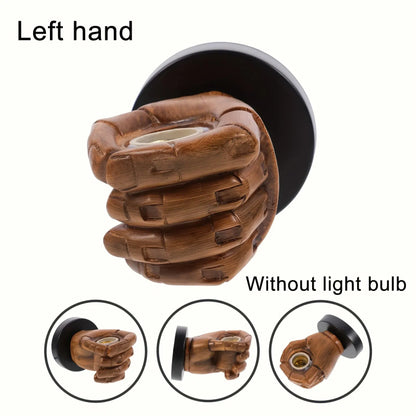 Industrial Resin Hand Sconce - E26 Wall Mount Light Fixture