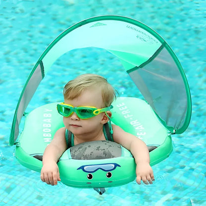 Infant Baby Swim Float with Canopy Sun Shade