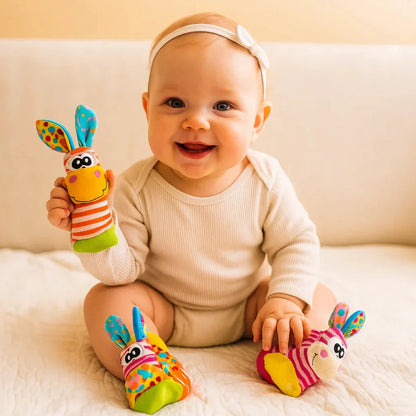 Infant Sensory Rattle Sock & Wristband Set