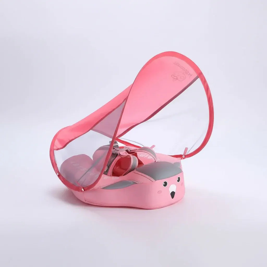 Infant Swim Ring with Safety Harness and Sun Canopy Pool Float