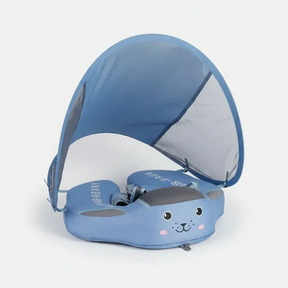 Infant Swim Ring with Safety Harness and Sun Canopy Pool Float