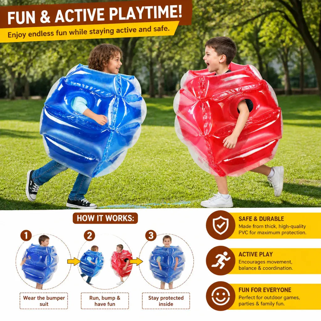 Inflatable Body Bumper Ball Suit for Outdoor Play & Games