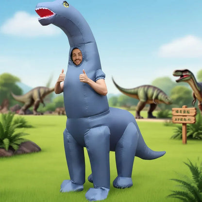 Inflatable Dinosaur Halloween Costume Funny Rave Party Outfit