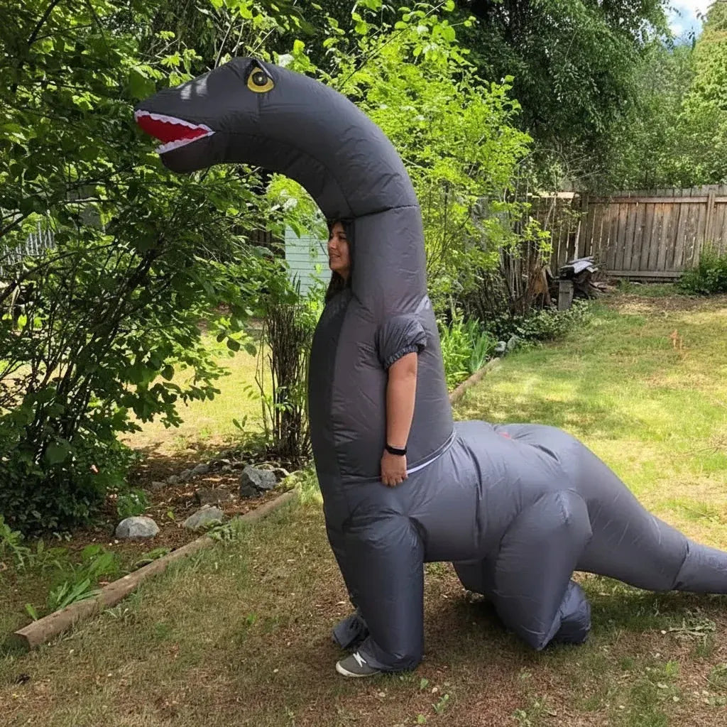 Inflatable Dinosaur Halloween Costume Funny Rave Party Outfit