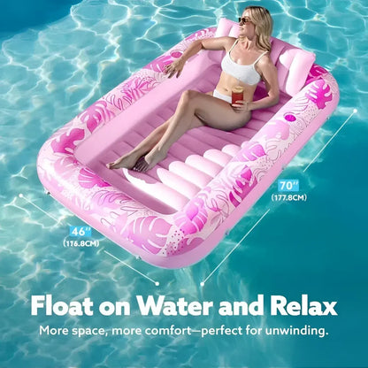 Inflatable Outdoor Lounge Mattress for Pool, Camping & Travel Sleeping
